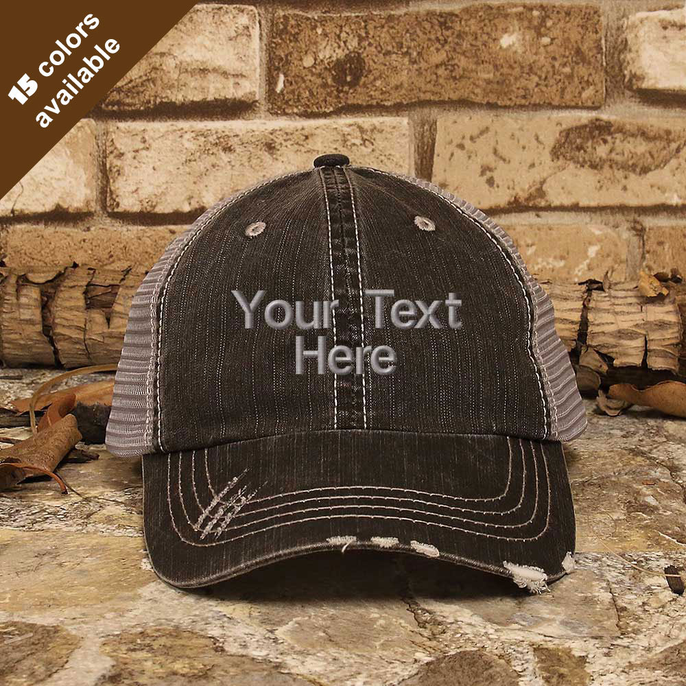 Distressed Denim Trucker Cap with Upcycled Patch – Haute Suburban Mess, A  Merle Norman Boutique