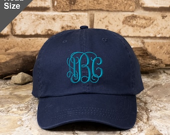 Customized Big Head Monogram Low Profile Cotton Cap