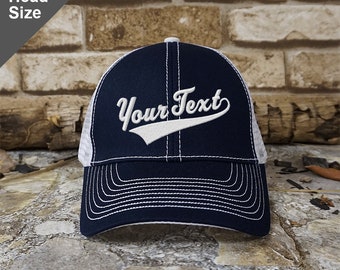 Customized Big Head  Swoosh and Tail Structured Trucker Cap