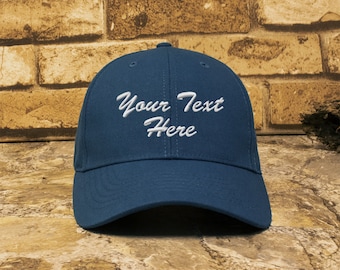 Customized Recycled Canvas Cap | Personalized Structured Cap | Custom Text Embroidery Logo Design | Unisex Baseball Hat |  Mid-Profile |