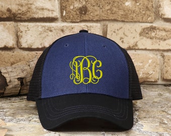 Customized Monogram Deluxe Mesh Trucker Cap