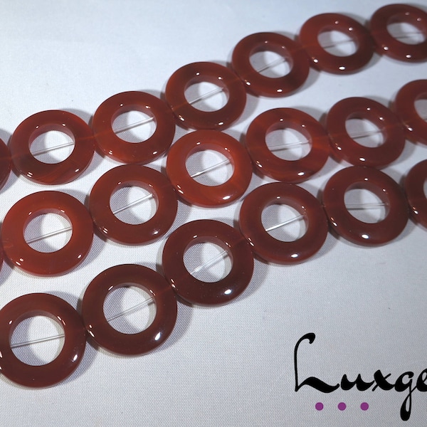 Carnelian - 25mm, 30mm - Red Agate - smooth Round - Loose beads 5 pcs - natural agate - manufacture offers -CA006/CA007