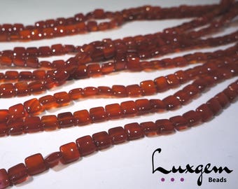 Carnelian - 10mm - Red Agate - Square beads - natural agate - manufacture offers -CA026