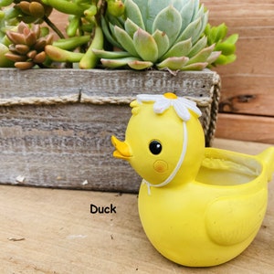 Succulent Pots Small planter Flower pot Cute Animal Pot Unicorn Duck image 3