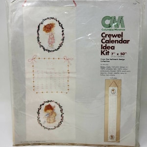 CM Crewel Calendar Idea Kit 1981 #7107 * New Old Stock