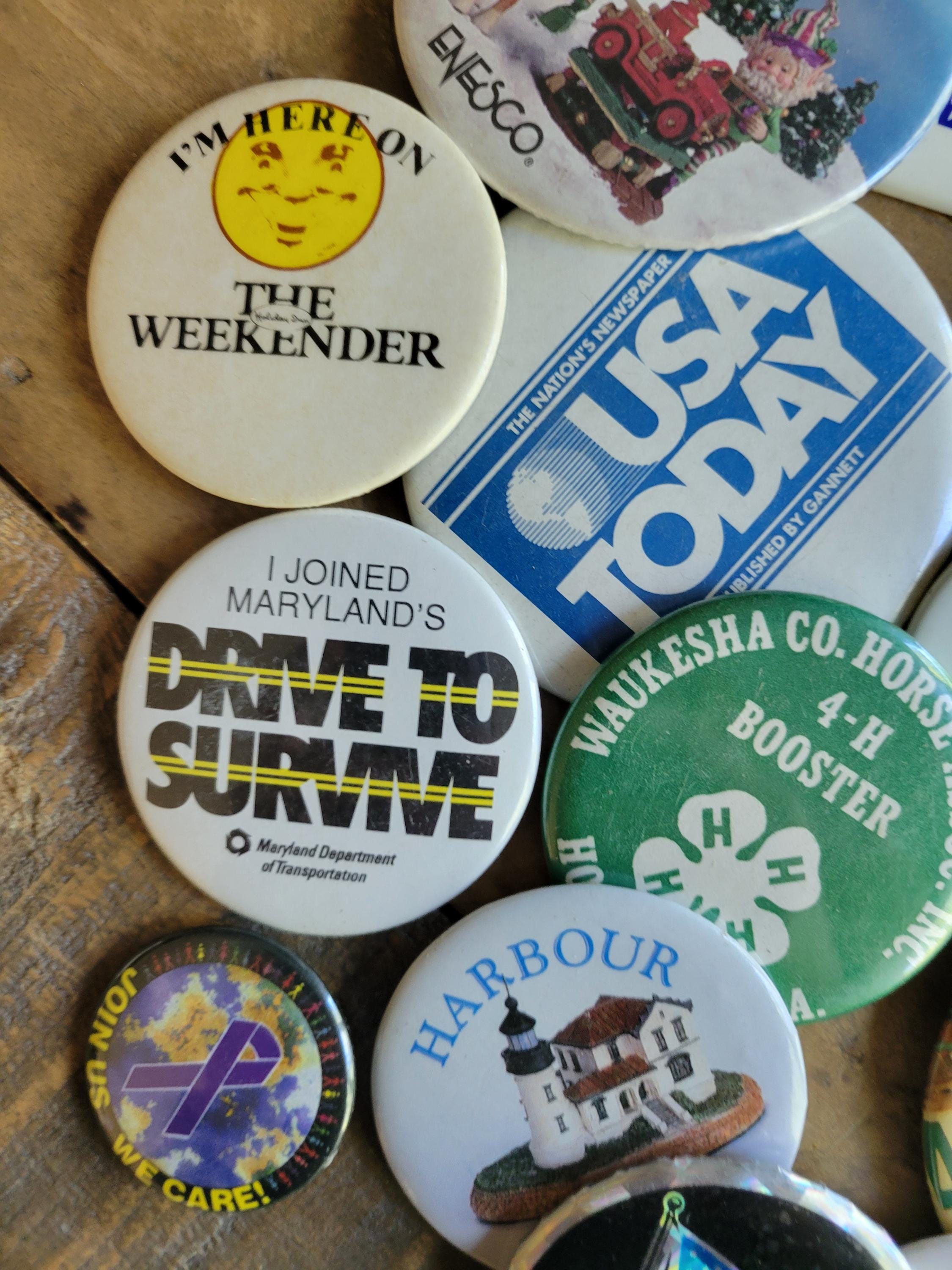 Lot of Vintage Pin-back Buttons - Etsy