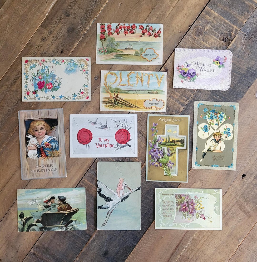 Lot of Antique Postcards - Etsy