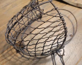 Vintage Primitive Farm Wire Cage Muzzle