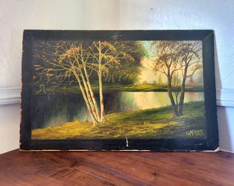 Original River Landscape Oil Painting