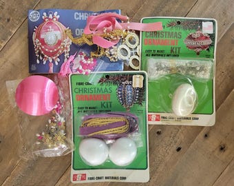 Vintage Fiber-Craft and Walco DIY Christmas Ornament Kits (3)