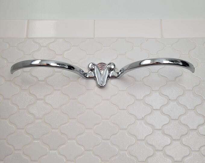 Vintage Art Deco Towel Rack * Opened-end Towel Rail * Bathroom Kitchen ...
