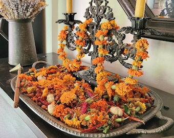 Dry Potpourri / Dried Flower Bowl Filler: Marigold & Hot Pepper