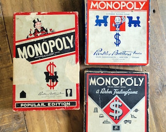 Vintage Monopoly Games Replacement Pieces