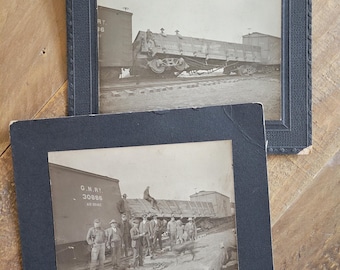 Vintage Photographs Chicago and North-Western Railway Car Derailment