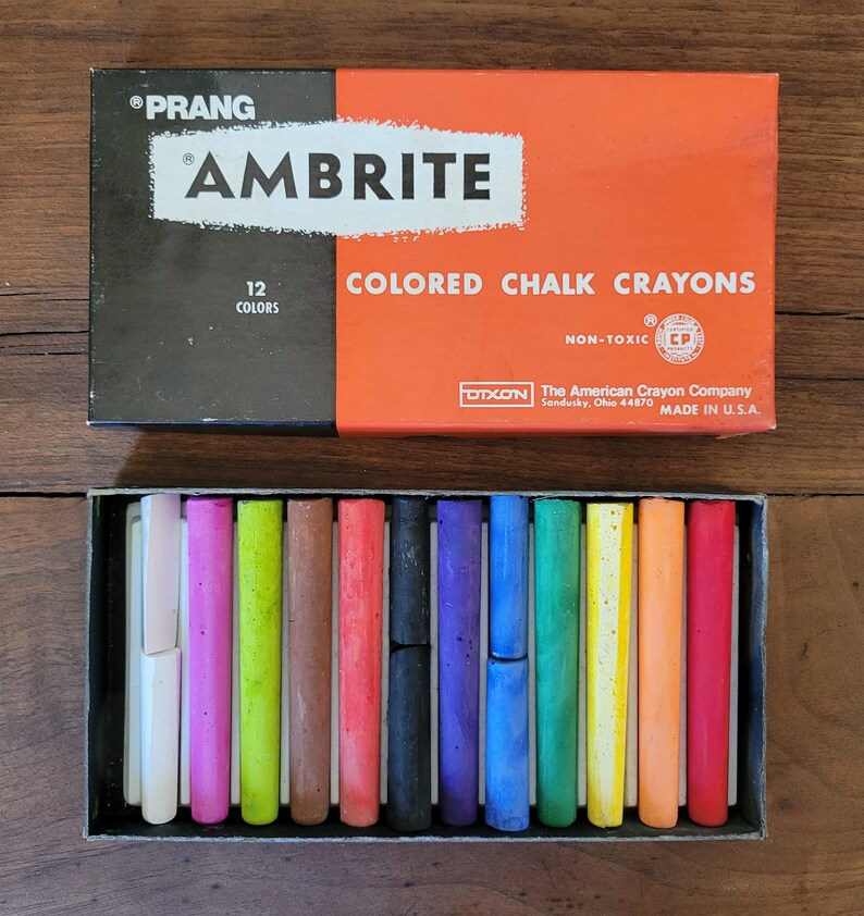 Vintage Prang Chalk Crayons * the American Crayon Company * Vintage Art ...