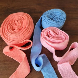 Vintage Knit Strap * Ribbon Trim * Knit Belt * Crafting