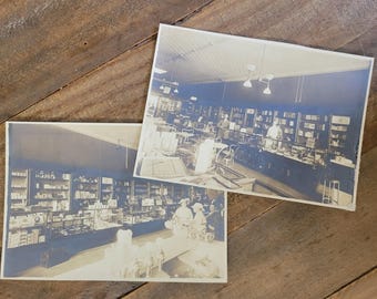 Antique Pharmacy Photographs with Soda Fountain