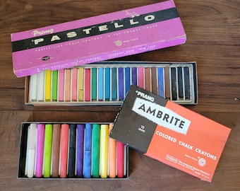 Vintage Prang Chalk Crayons * The American Crayon Company * Vintage Art Supplies