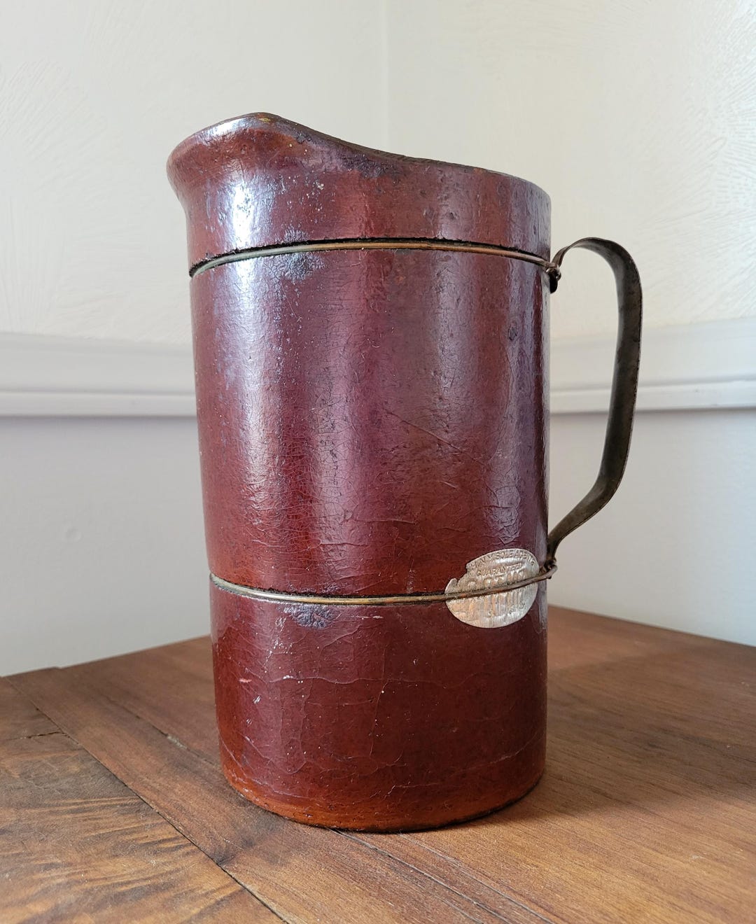 Bone Inlay Rice Pitcher Primitive Antique Wooden Fibre Pitcher Primitive Decor - Etsy
