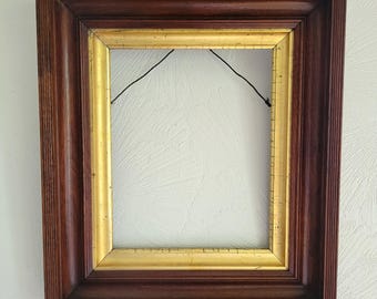 Antique Victorian-era Deep Wooden Frame