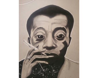 Home Décor. Contemporary Art. Home and Office Artwork. Great Gift. Dorm Room Art. Home Décor Black History. James Baldwin