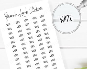 Write Planner Stickers, 52 Labels for Planners, Calendars and More, Color and Paper Options Available