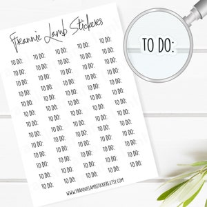 To Do Planner-stickers, 52 labels voor planners, kalenders en meer, kleur- en papieropties beschikbaar