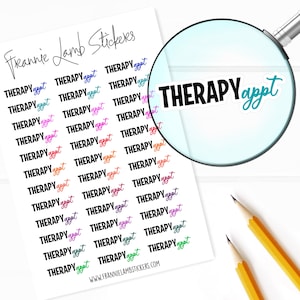 Therapy Appointment Planner Stickers, 36 Labels for Planners, Calendars and More, Paper Options Available