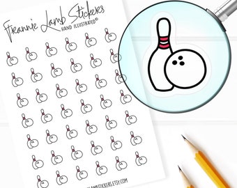 Bowling Stickers | Etsy