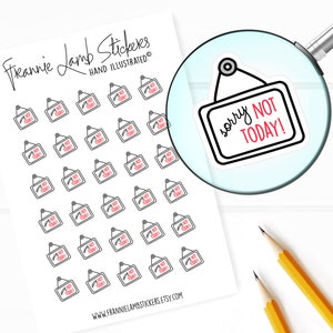 Bad Day Stickers (1/2" each), Planner Stickers, Mood Stickers for Calendars, Planners, Scrapbooks, Crafts and more