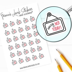 Pegatinas de mal día (1/2" cada una), pegatinas de planificador, pegatinas de estado de ánimo para calendarios, planificadores, álbumes de recortes, manualidades y más
