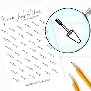 42 Clear Planner Stickers (1/2&quot; each), Mascara Stickers, Beauty and Makeup Stickers for Planners, Calendars and more