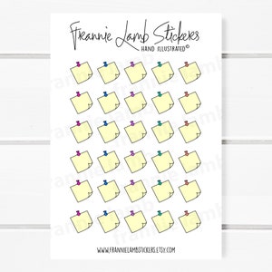 Sticky Note Stickers (1/2" each), Note Planner Stickers, Write-On Reminder Stickers for Planners, Calendars and more image 2