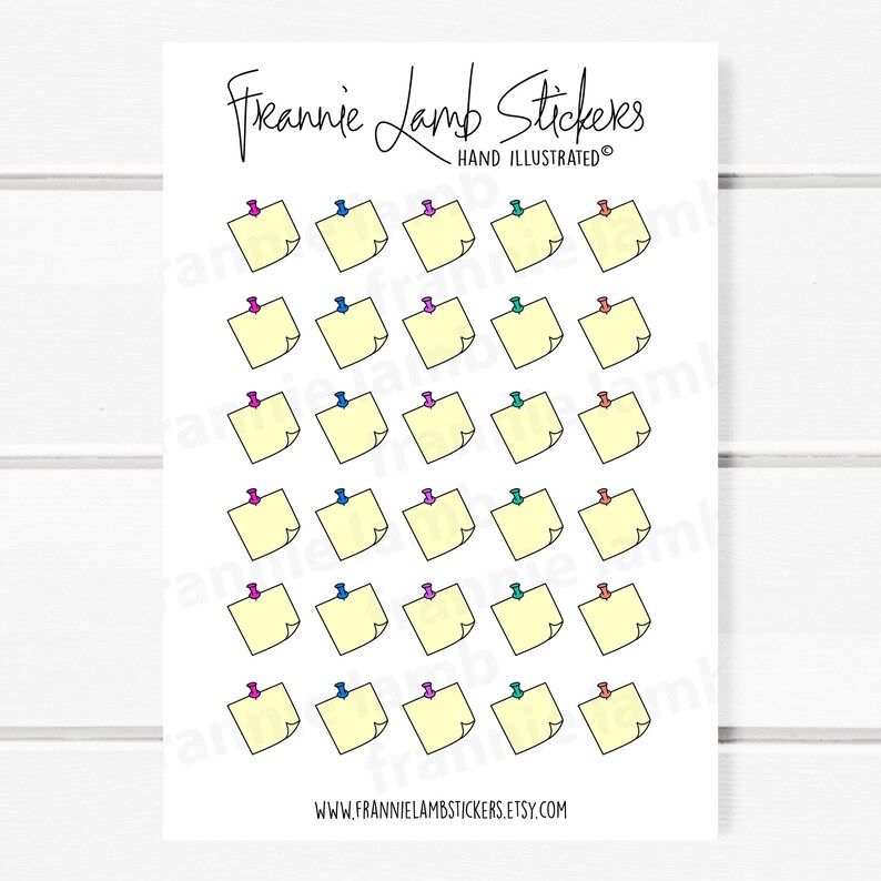 Sticky Note Stickers (1/2" each), Note Planner Stickers, Write-On Reminder Stickers for Planners, Calendars and more image 2