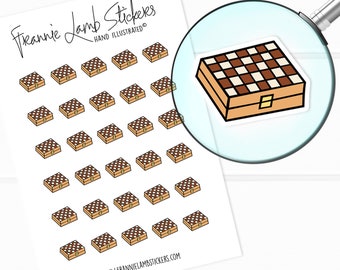 Chess Board Stickers (1/2" each), Game Planner Stickers, Stickers for Calendars, Planners, Scrapbooks, Crafts and more