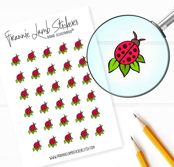 Ladybug Stickers (1/2 each), Planner Stickers, Spring Stickers, Seasonal  Stickers for Planners, Calendars and more