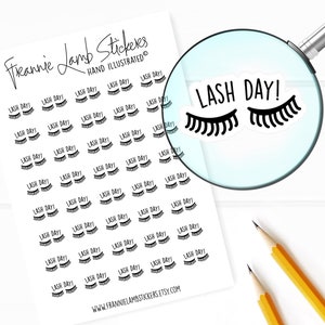 Lash Appointment Stickers (1/2" each), Beauty and Lash Stickers for Calendars, Planners, Scrapbooks, Crafts and more
