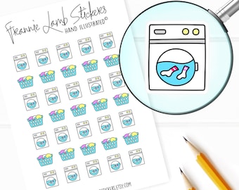 Laundry Stickers (1/2" each), Planner Stickers, Cleaning and Chore Stickers for Calendars, Planners, Scrapbooks, Crafts and more