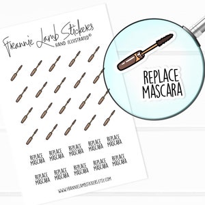 Substitua adesivos de rímel (1/2 "cada), adesivos cosméticos, adesivos de beleza e maquiagem para calendários, planejadores, álbuns de recortes, artesanato e muito mais