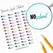 No School Planner Stickers, 48 Labels for Planners, Calendars and More, Paper Options Available 