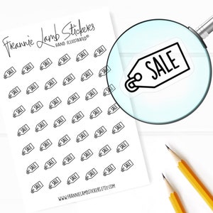 42 duidelijke plannerstickers (elk 1/2"), verkoopstickers, winkel- en verkoopherinneringsstickers voor planners en kalenders en meer