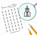 42 Clear Planner Stickers (1/2' each), Church Stickers, Church and Religious Stickers for Planners and Calendars and more 