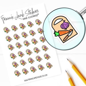 Maaltijdplanstickers (elk 1/2"), maaltijdvoorbereidingsplannerstickers, maaltijdplanstickers voor kalenders, planners, plakboeken, ambachten en meer