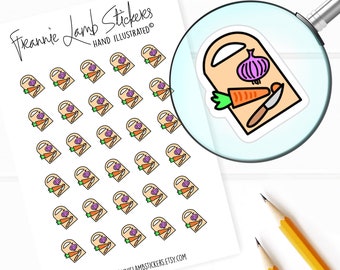 Meal Plan Stickers (1/2&quot; each), Meal Prep Planner Stickers, Meal Plan Stickers for Calendars, Planners, Scrapbooks, Crafts and more