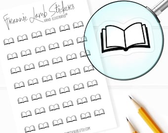 42 Clear Planner Stickers (1/2&quot; each), Book Planner Stickers, School and Study Stickers for Planners and Calendars and more
