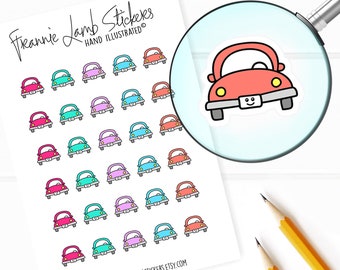 Car Stickers (1/2" each), Planner Stickers, Car Stickers for Calendars, Planners, Scrapbooks, Crafts and more