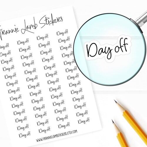 Work Planner Stickers 52 Labels for Planners Calendars and Etsy