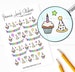 Birthday Planner Stickers, Cute Birthday Stickers, Birthday Reminder Stickers for Calendars, Planners and more 