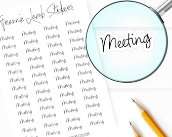 Pegatinas para planificador de reuniones, 52 etiquetas para planificadores, calendarios y más, opciones de color y papel disponibles