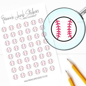 48 pegatinas transparentes para agenda (1,27 cm cada una), pegatinas de béisbol, pegatinas deportivas y de fitness para agendas, calendarios y mucho más.